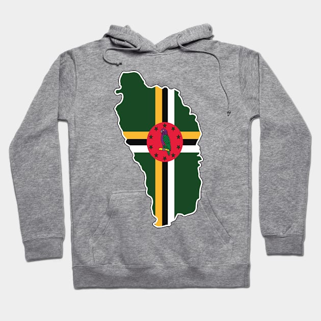 Dominican National Flag and Map Hoodie by IslandConcepts